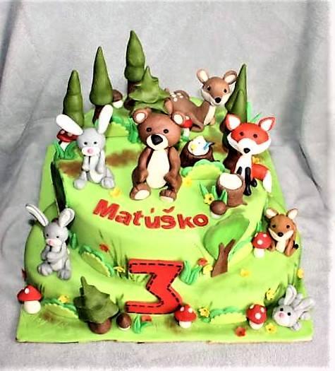 S lesnými zvieratkami, torta, Torty so zvieratkami, stanula, 1