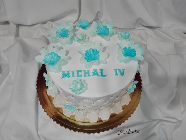 Na krstiny s krajkovými kvetmi..., torta, Torty na krstiny, Kadanka, 3