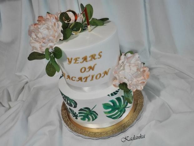 Narodeninová s marhuľovými pivóniami..., torta, Narodeninové torty, Kadanka, 1