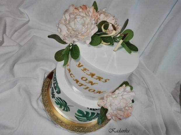 Narodeninová s marhuľovými pivóniami..., torta, Narodeninové torty, Kadanka, 4