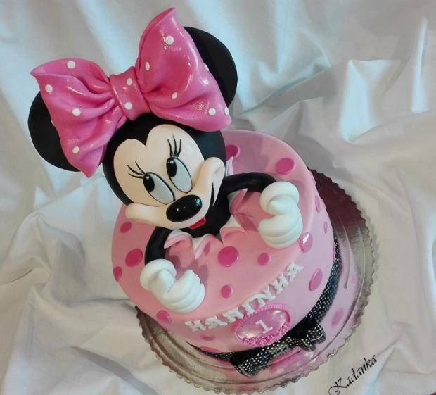 Myška Minnie - Minnie Mouse, torta, Torty pre dievčatá, Kadanka, 4