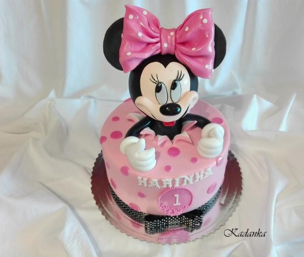Myška Minnie - Minnie Mouse, torta, Torty pre dievčatá, Kadanka, 5