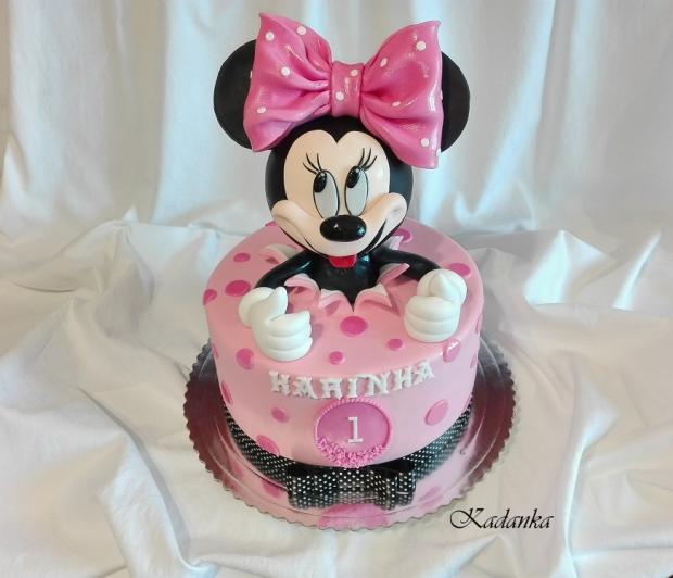 Myška Minnie - Minnie Mouse, torta, Torty pre dievčatá, Kadanka, 1