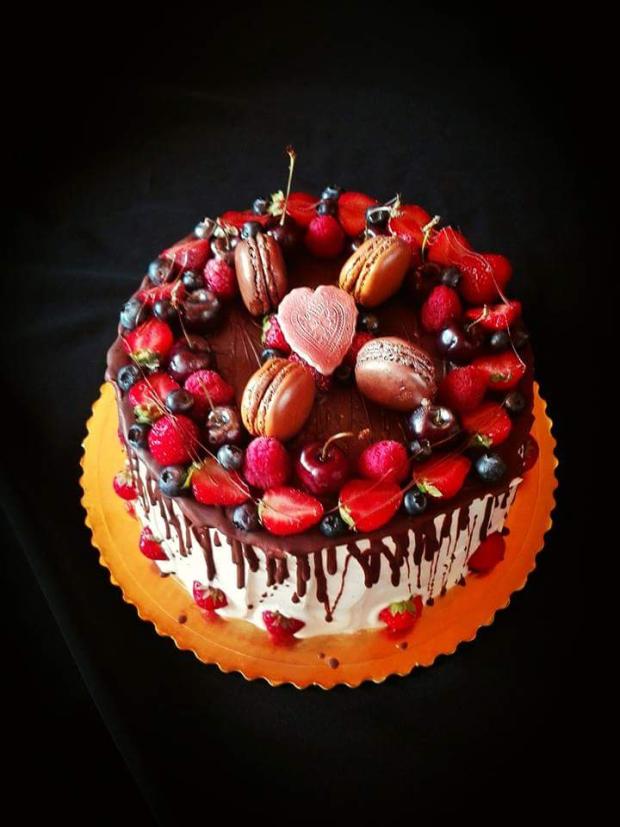 Čoko - ovocná, torta, Drip torty, Ady033, 1