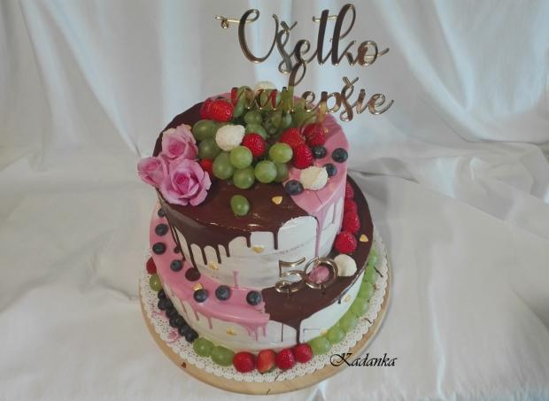 Drip tortička k narodeninám ..., torta, Drip torty, Kadanka, 2
