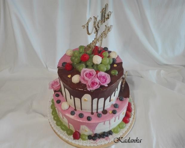Drip tortička k narodeninám ..., torta, Drip torty, Kadanka, 3