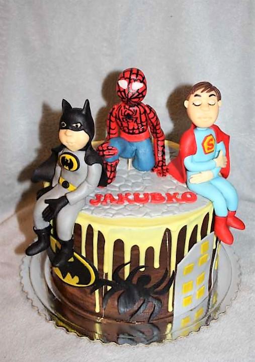 Superhrdinovia, torta, Drip torty, stanula, 1