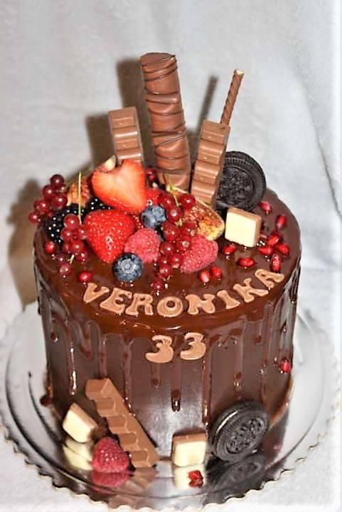 Drip torta s ovocím, torta, Drip torty, stanula, 1
