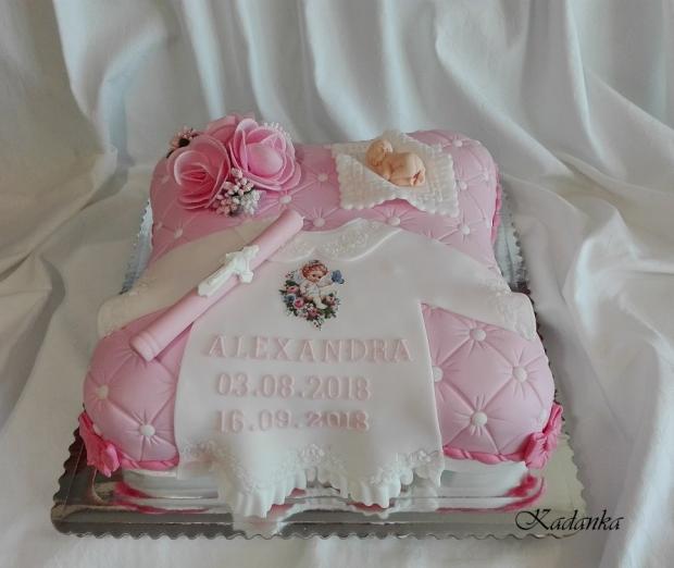 Vankúšik na krstiny..., torta, Torty na krstiny, Kadanka, 4