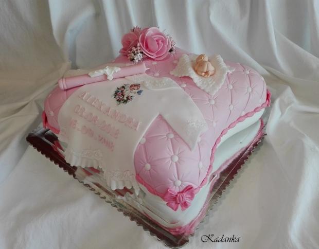 Vankúšik na krstiny..., torta, Torty na krstiny, Kadanka, 1