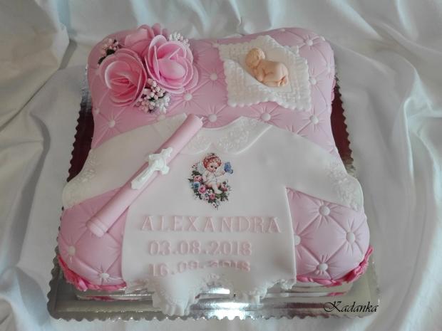 Vankúšik na krstiny..., torta, Torty na krstiny, Kadanka, 2