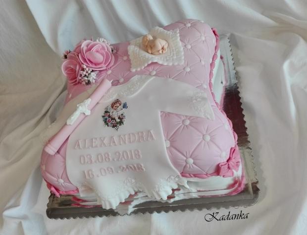 Vankúšik na krstiny..., torta, Torty na krstiny, Kadanka, 3