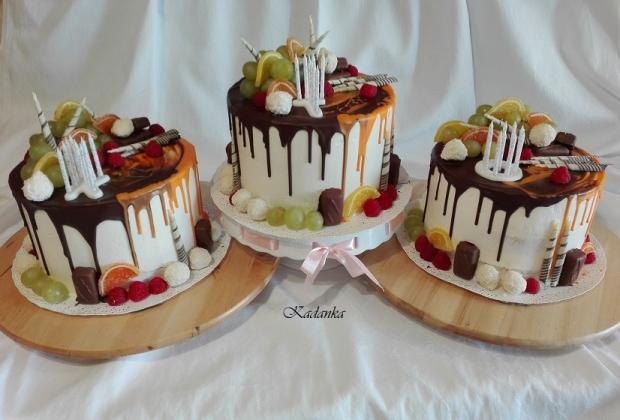 Drip tortičky pre troch fešákov na želanie..., torta, Drip torty, Kadanka, 2