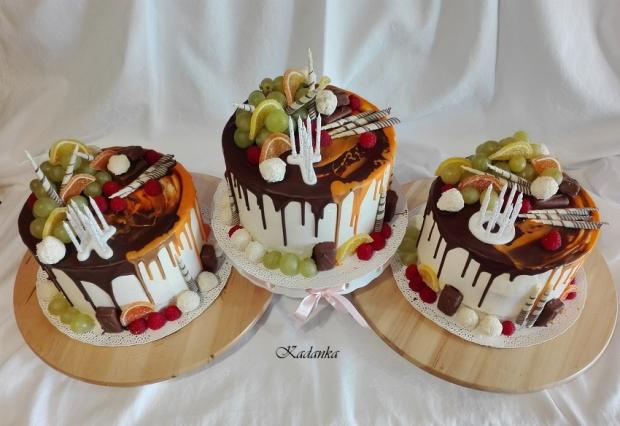 Drip tortičky pre troch fešákov na želanie..., torta, Drip torty, Kadanka, 3
