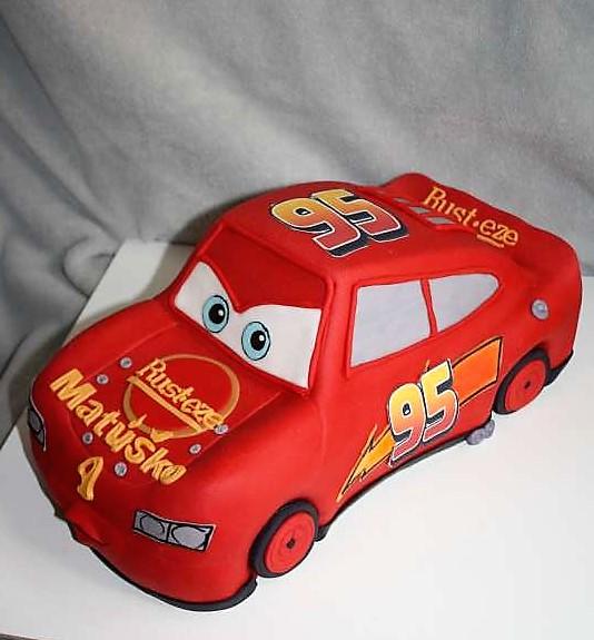Auto mc qeen, torta, Torty autíčka, vláčiky, stanula, 1