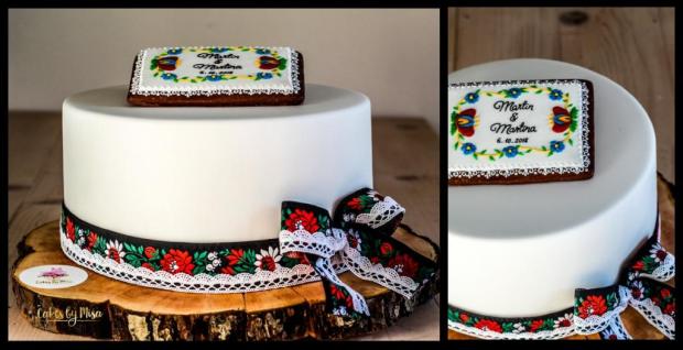 Svadobná darovacia vo folklórom šate, torta, Svadobné torty, Cakes by Miša, 1