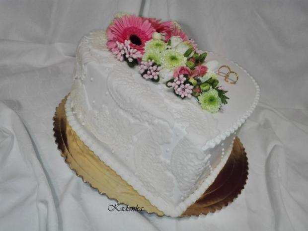 Svadobné srdce do daru..., torta, Svadobné torty, Kadanka, 2
