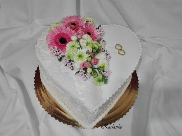Svadobné srdce do daru..., torta, Svadobné torty, Kadanka, 4