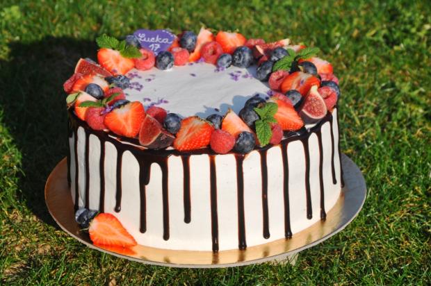 Ovocná pre Lucku, torta, Drip torty, zlasticova, 1
