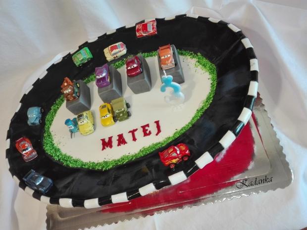 Mattel Cars pretekárska dráha, torta, Torty autíčka, vláčiky, Kadanka, 3