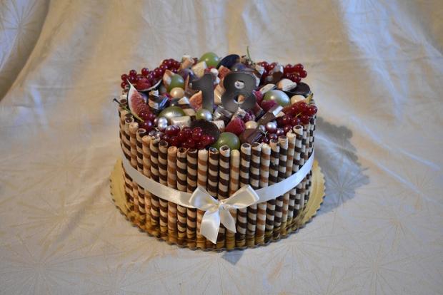 ovocná s trubičkami, torta, Drip torty, marsch, 1