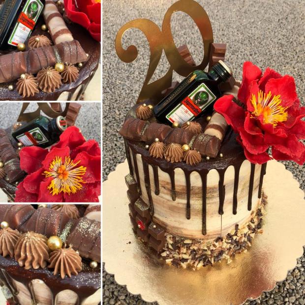 Čokoládová s pivoňkou, torta, Narodeninové torty, Renatiny dorty, 1