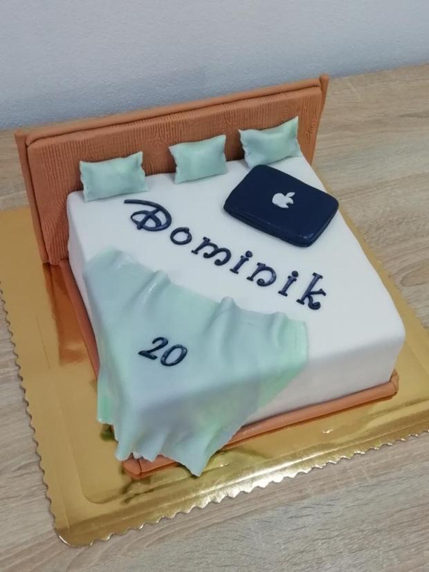 Na želanie... Posteľ s notebookom , torta, Narodeninové torty, TinkyCake, 1