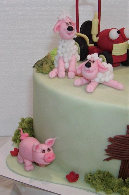 Traktor Tom so zvieratkami pre Boriska, torta, Rozprávkové torty, babina 555, 3