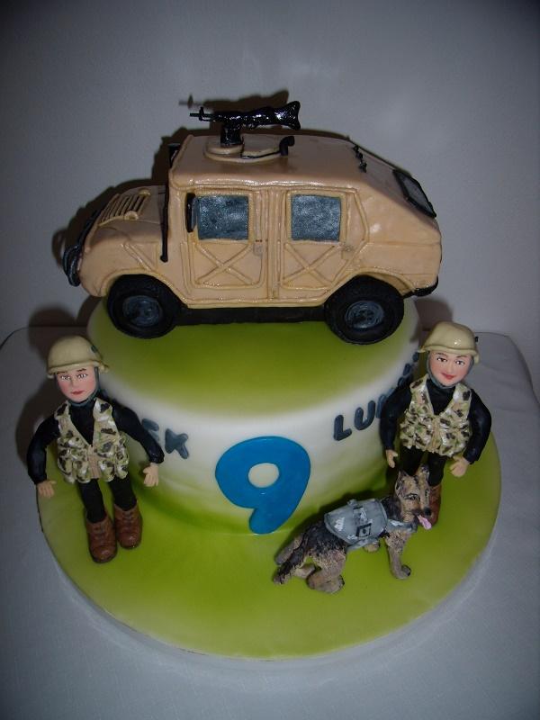 vojenský HUMMER pre dvojčatá, torta, Torty autíčka, vláčiky vojenský HUMMER pre dvojčatá, torta, Torty autíčka, vláčiky, mariaJ, 1