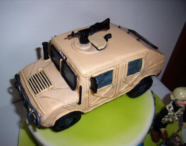 vojenský HUMMER pre dvojčatá, torta, Torty autíčka, vláčiky vojenský HUMMER pre dvojčatá, torta, Torty autíčka, vláčiky, mariaJ, 3