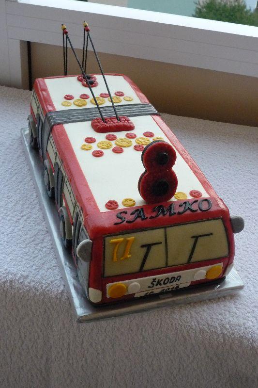 trolejbus pre Samka -- 8 --, torta, Torty autíčka, vláčiky trolejbus pre Samka -- 8 --, torta, Torty autíčka, vláčiky, Primilka, 1