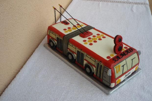 trolejbus pre Samka -- 8 --, torta, Torty autíčka, vláčiky trolejbus pre Samka -- 8 --, torta, Torty autíčka, vláčiky, Primilka, 2