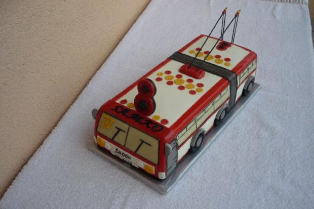 trolejbus pre Samka -- 8 --, torta, Torty autíčka, vláčiky trolejbus pre Samka -- 8 --, torta, Torty autíčka, vláčiky, Primilka, 3