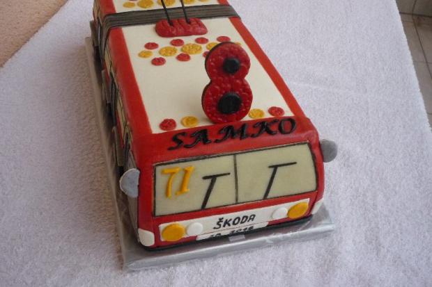 trolejbus pre Samka -- 8 --, torta, Torty autíčka, vláčiky trolejbus pre Samka -- 8 --, torta, Torty autíčka, vláčiky, Primilka, 4