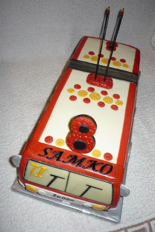trolejbus pre Samka -- 8 --, torta, Torty autíčka, vláčiky trolejbus pre Samka -- 8 --, torta, Torty autíčka, vláčiky, Primilka, 5