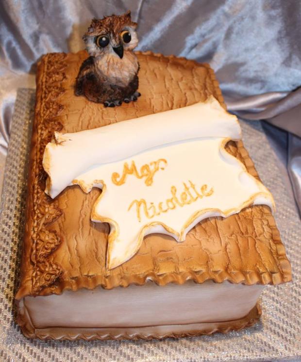 Sovička..., torta, Torty - škola, stužková, Tinka, 2