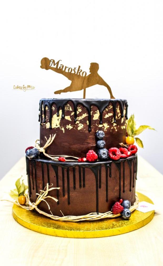 Dripka so zlatom pre trénera, torta, Drip torty, Cakes by Miša, 1
