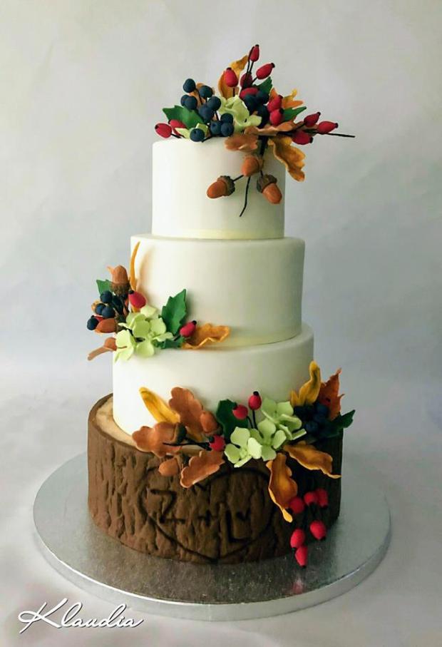 jesenná svadobná, torta, Svadobné torty, TORTY Klaudia, 1