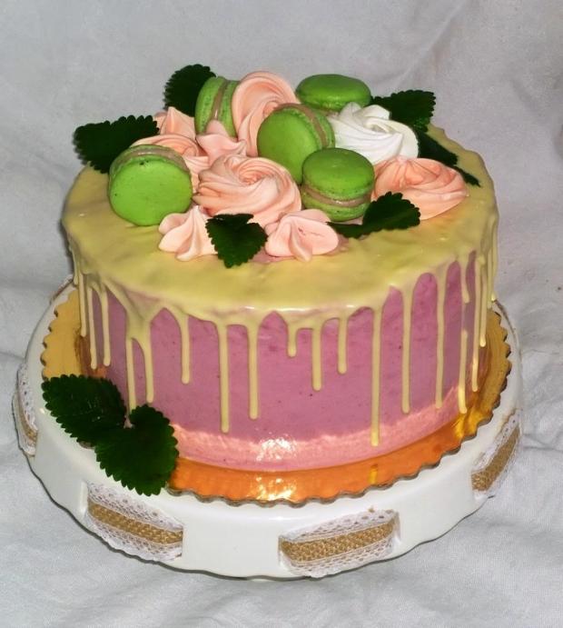 Malinová drip torta..., torta, Drip torty, Mariolka, 1