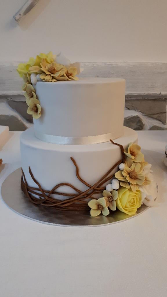 Žlto biela, torta, Narodeninové torty, Monikags, 1