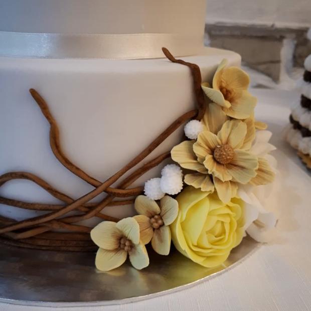 Žlto biela, torta, Narodeninové torty, Monikags, 2