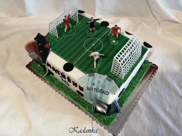 Futbalové ihrisko s hráčmi a dresmi..., torta, Športové torty, Kadanka, 3