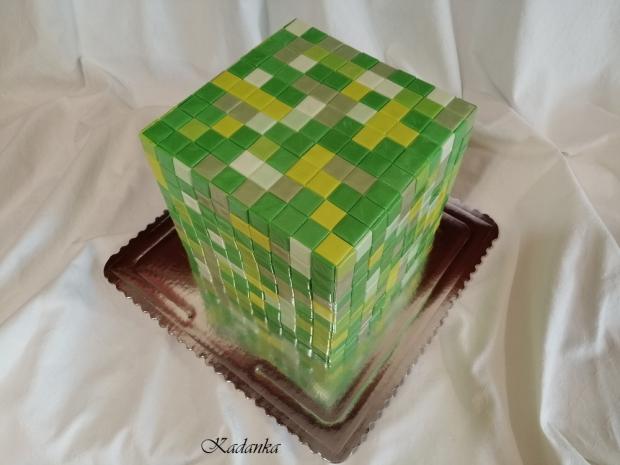 Minecraft - hlava Creepera kocka 20*20*20, torta, Ostané torty pre deti, Kadanka, 4