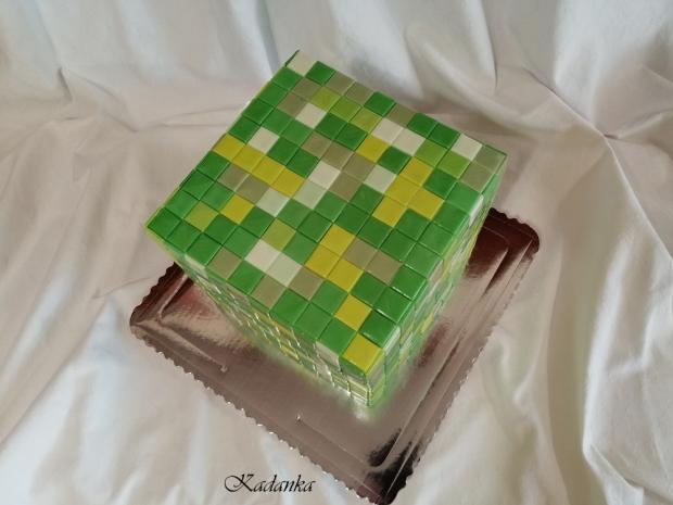 Minecraft - hlava Creepera kocka 20*20*20, torta, Ostané torty pre deti, Kadanka, 3
