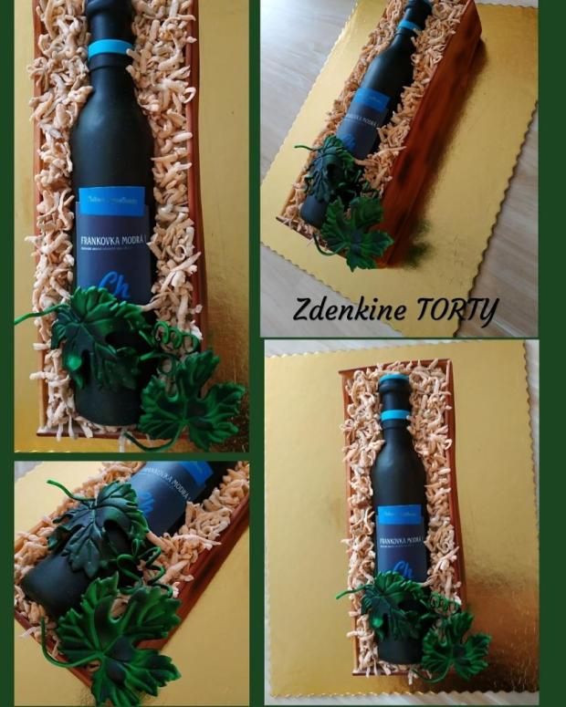 Fľaša v bedničke, torta, Narodeninové torty, Zdenka Kapustkova, 1