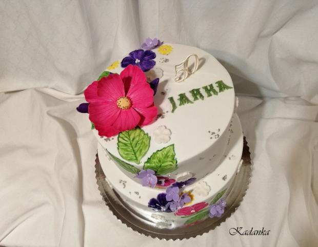 Maľovaná k výročiu..., torta, Narodeninové torty, Kadanka, 4