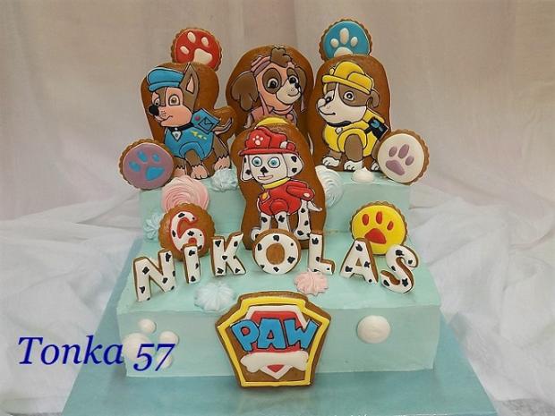Pre Nikolasa s medovníkmi, torta, Rozprávkové torty Pre Nikolasa s medovníkmi, torta, Rozprávkové torty, Tonka 57, 1