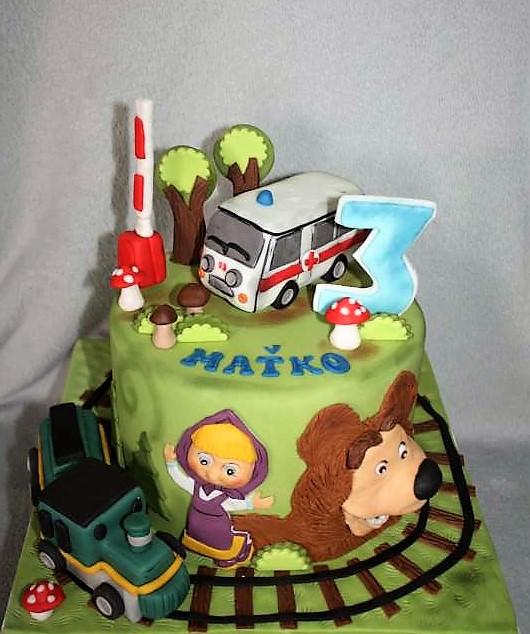 Máša a medveď, torta, Rozprávkové torty, stanula, 2