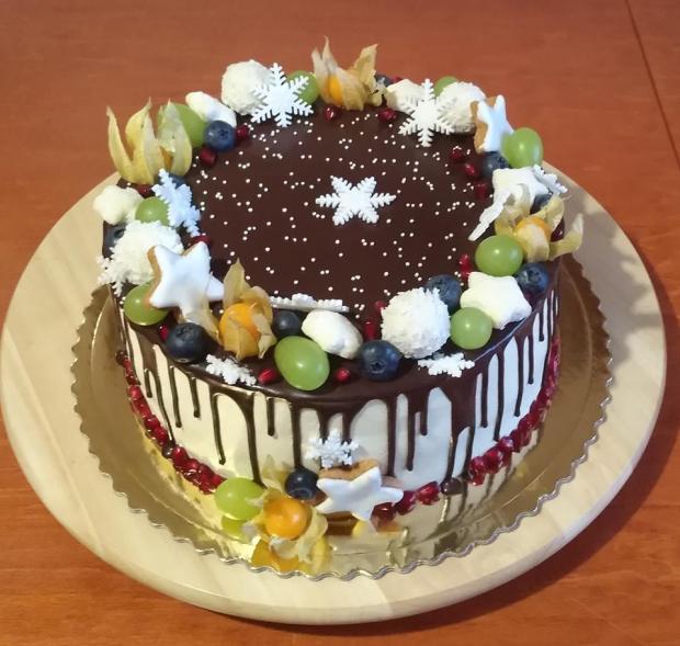 Zimná drip torta, torta, Drip torty, dasakrup, 1