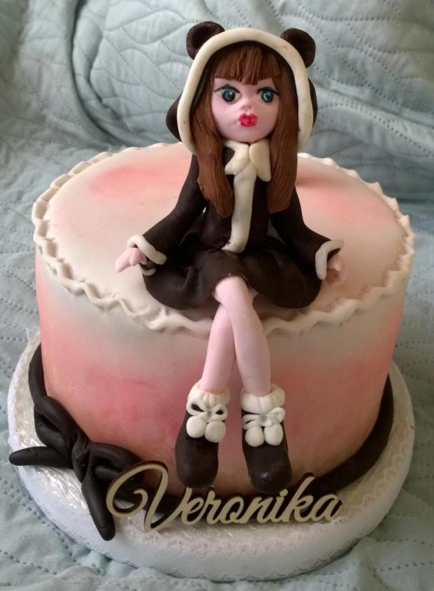 S dievčatkom..., torta, Torty pre dievčatá S dievčatkom..., torta, Torty pre dievčatá, Mariolka, 1